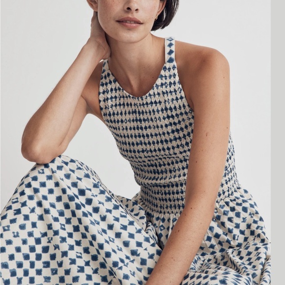 Shibori Halter Tiered Midi Dress - Picture 4 of 7